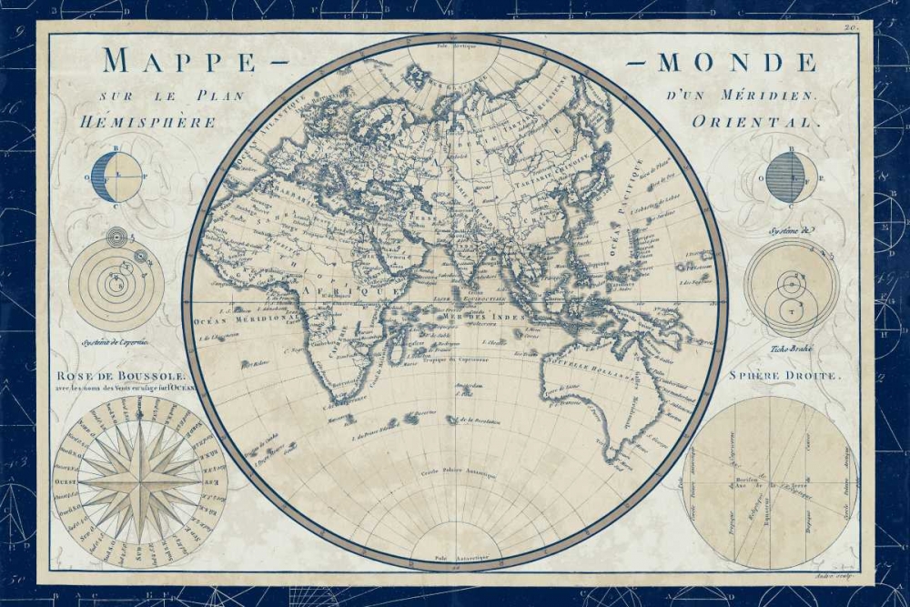 Wall Art Painting id:27945, Name: Plan de Meridien Blue Border, Artist: Schlabach, Sue