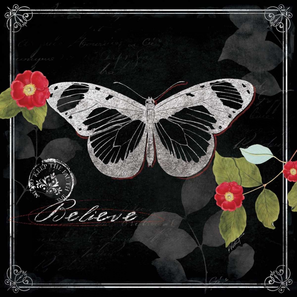 Wall Art Painting id:28621, Name: Chalkboard Wings II, Artist: Pertiet, Katie