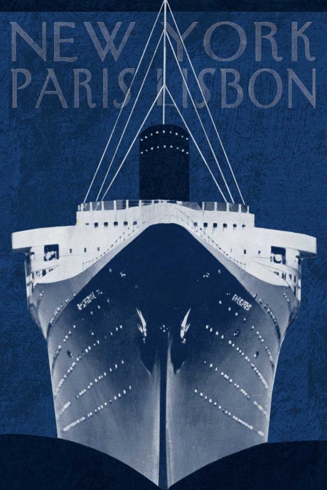 Wall Art Painting id:32557, Name: Passage Atlantique Blueprint, Artist: Wild Apple Portfolio