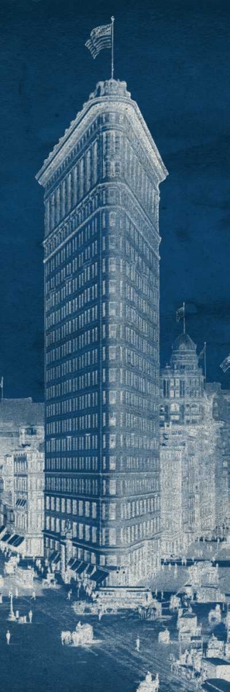 Wall Art Painting id:32563, Name: Flat Iron 1909 Blueprint Panel, Artist: Wild Apple Portfolio