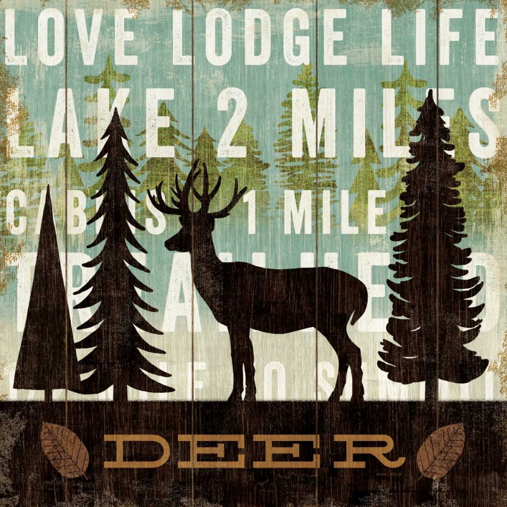 Wall Art Painting id:36058, Name: Simple Living Deer, Artist: Mullan, Michael