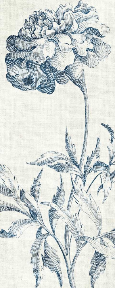 Wall art: Eden III  Indigo and White, by Wild Apple Portfolio