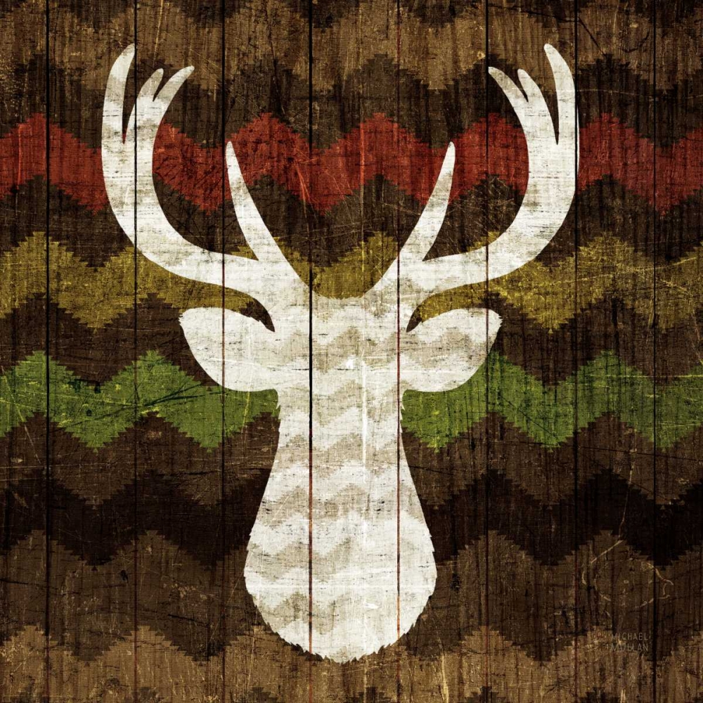 Wall Art Painting id:48043, Name: Southwest Lodge - Deer II, Artist: Mullan, Michael