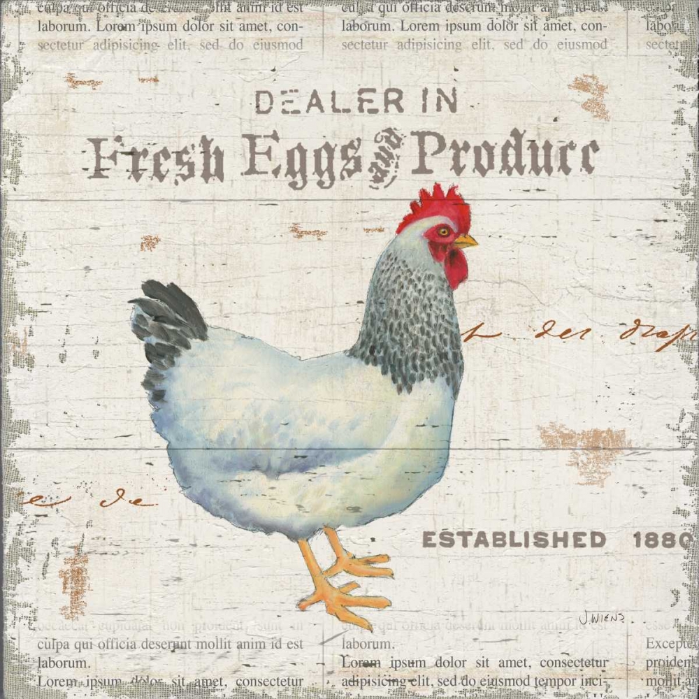 Wall Art Painting id:72703, Name: On the Farm III, Artist: Wiens, James