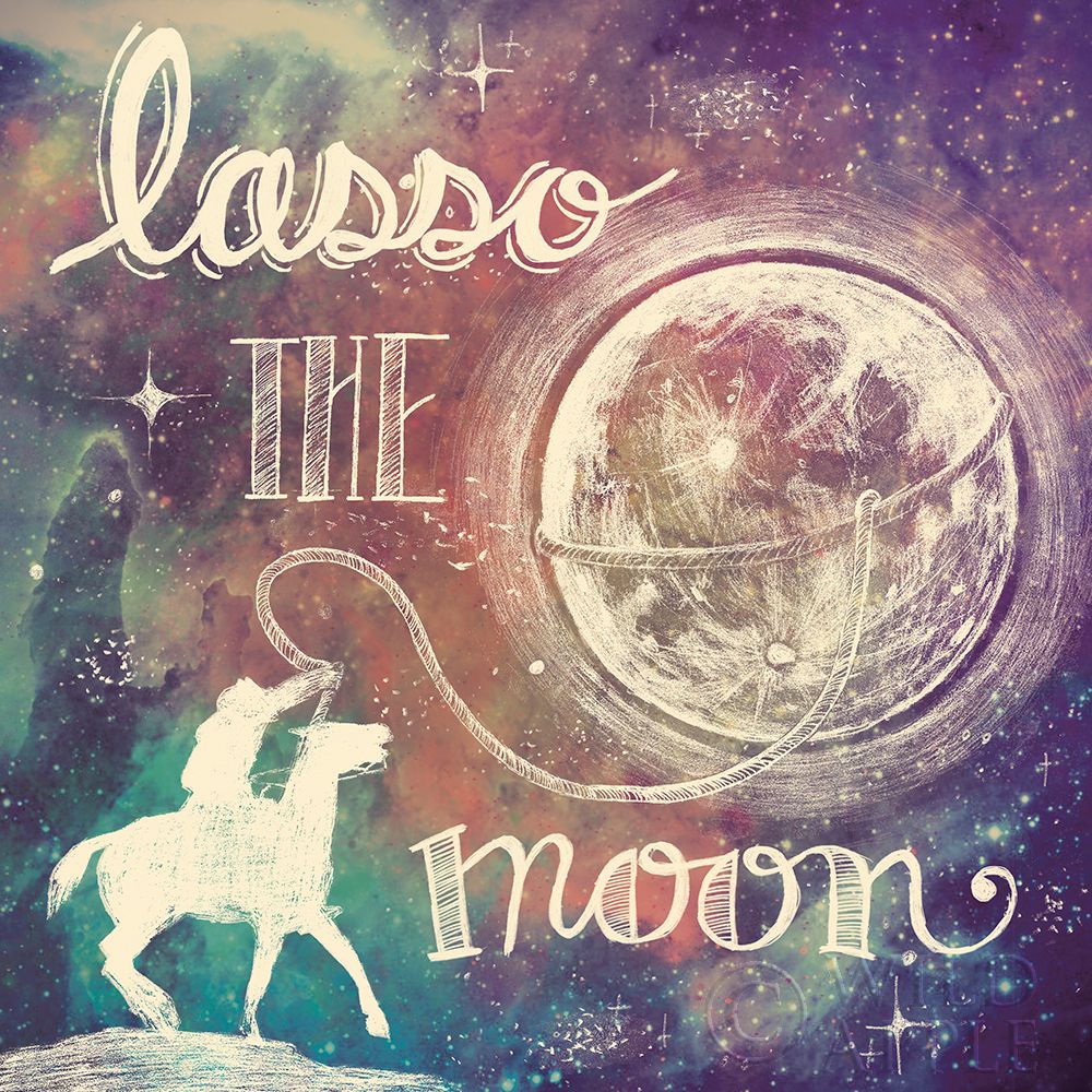 Wall Art Painting id:252590, Name: Universe Galaxy Lasso the Moon, Artist: Urban, Mary