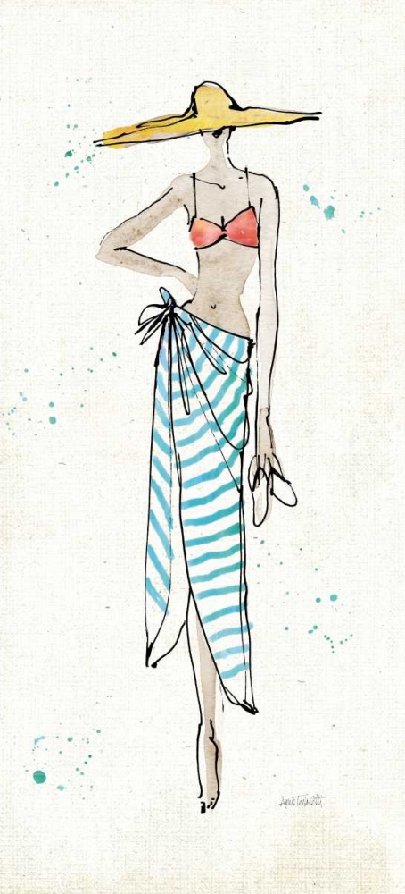 Art Print: Beach Divas III Color