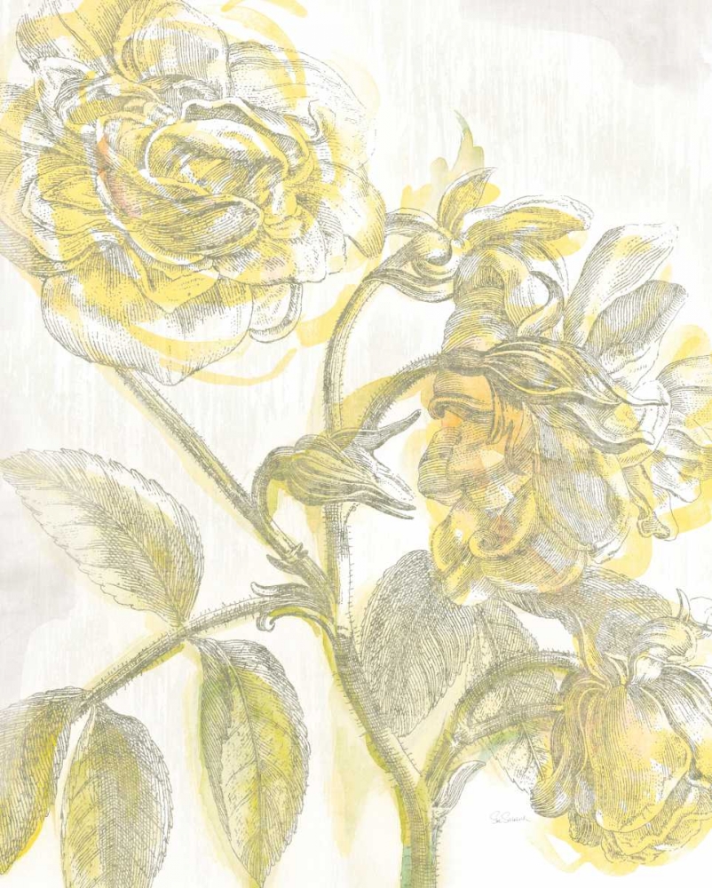 Art Print: Belle Fleur Yellow I Crop