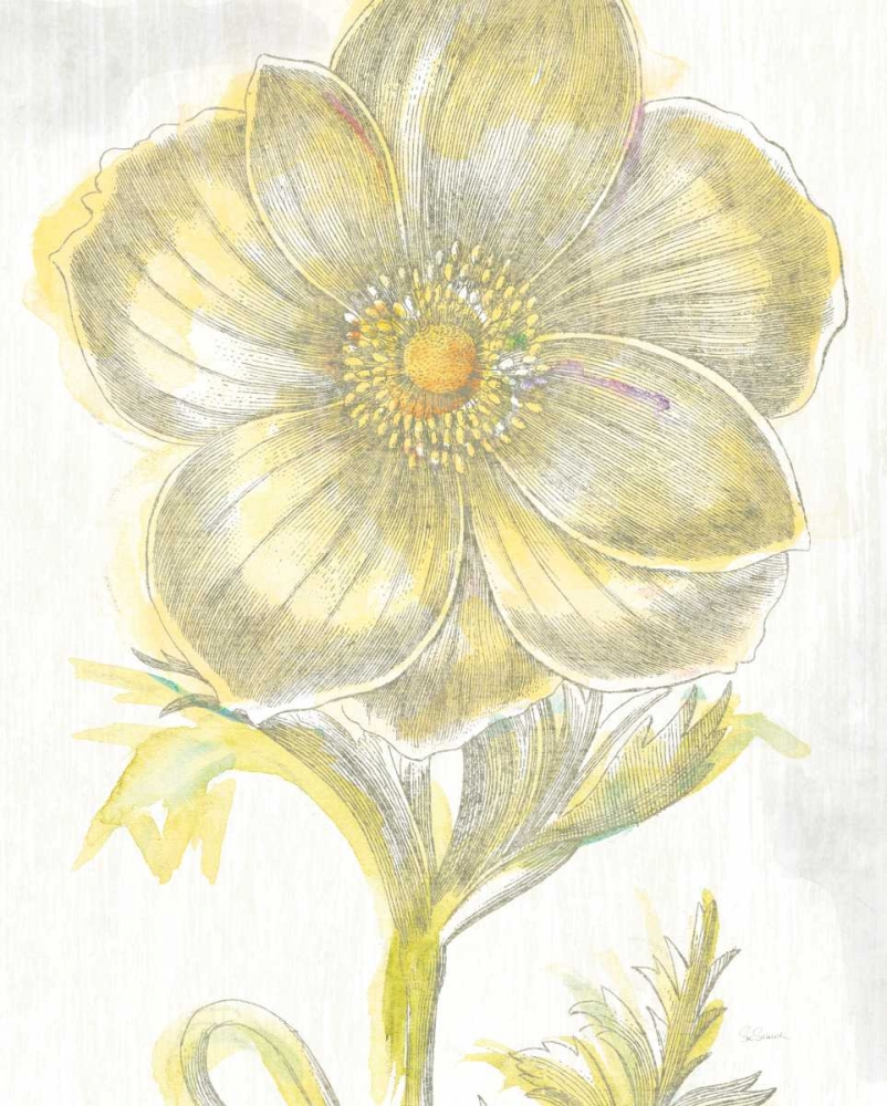 Art Print: Belle Fleur Yellow II Crop
