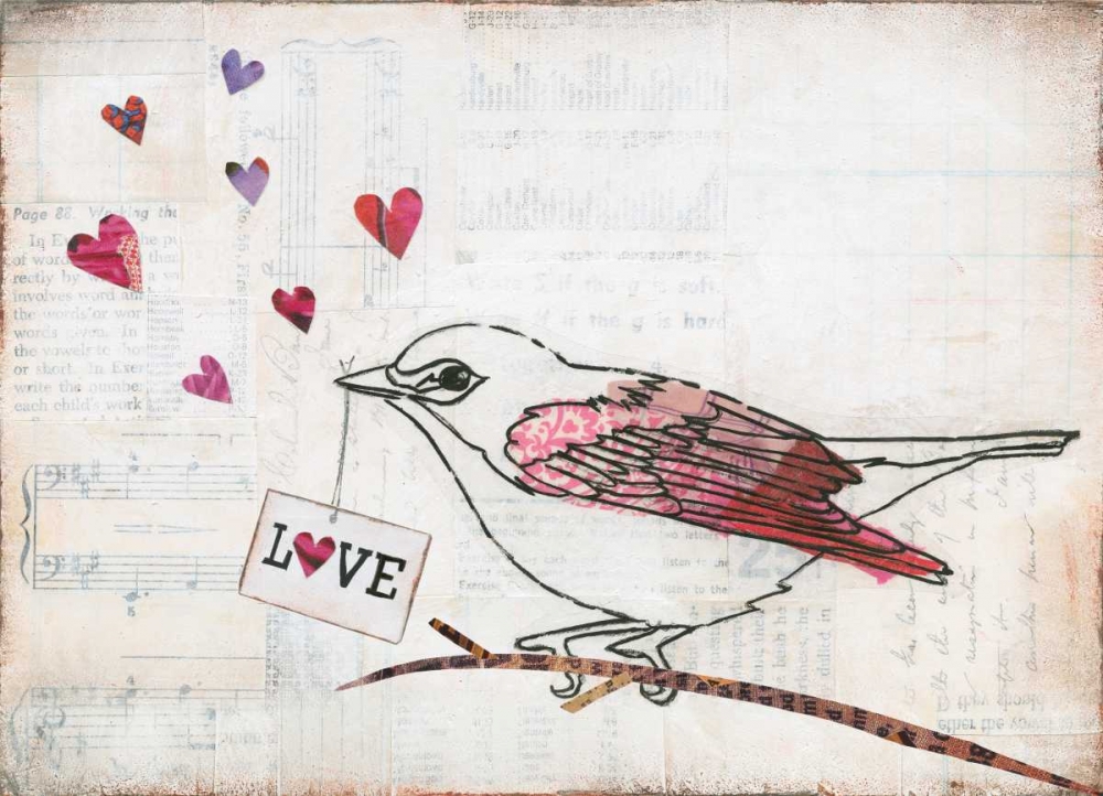 Wall Art Painting id:73373, Name: Love Birds II, Artist: Prahl, Courtney