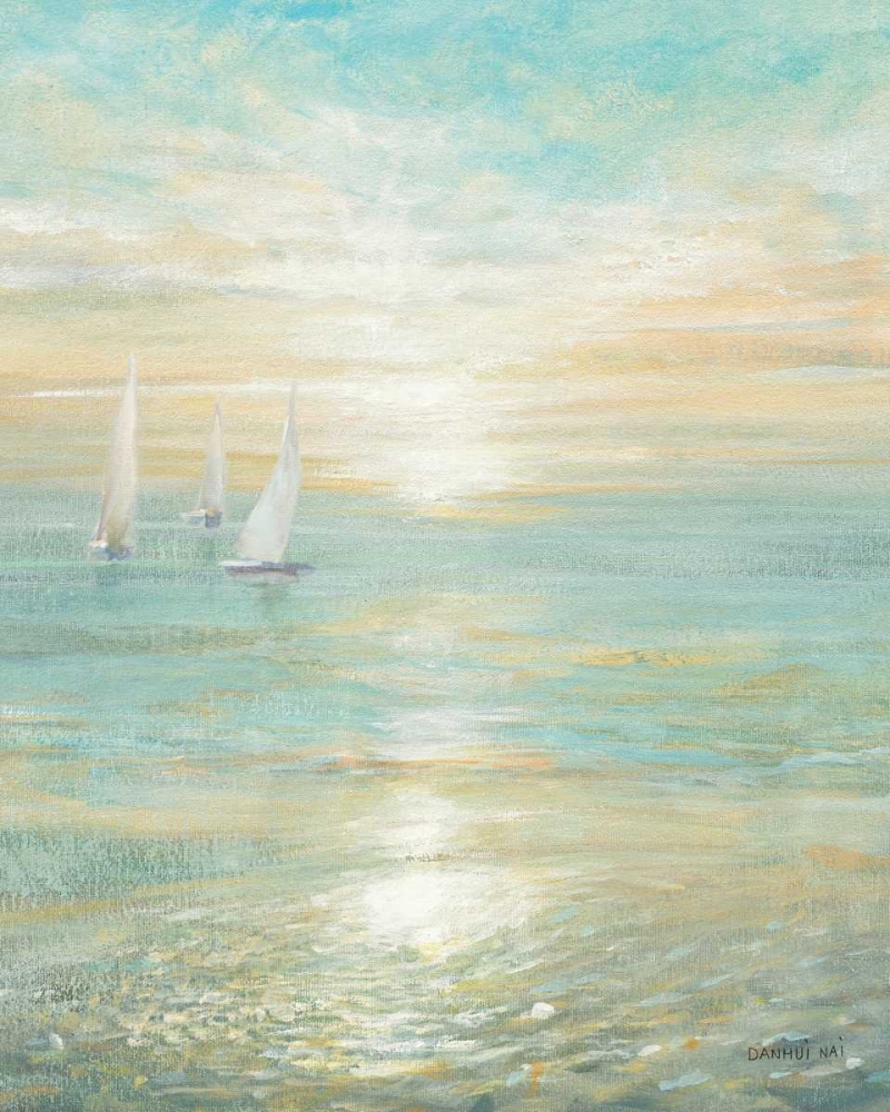 Art Print: Sunrise Sailboats I