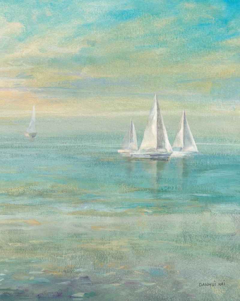 Art Print: Sunrise Sailboats II