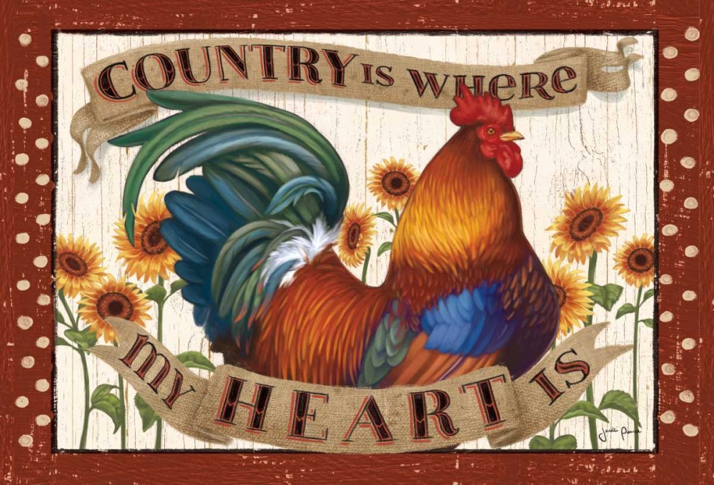 Wall Art Painting id:73761, Name: Country Heart I Dots, Artist: Penner, Janelle