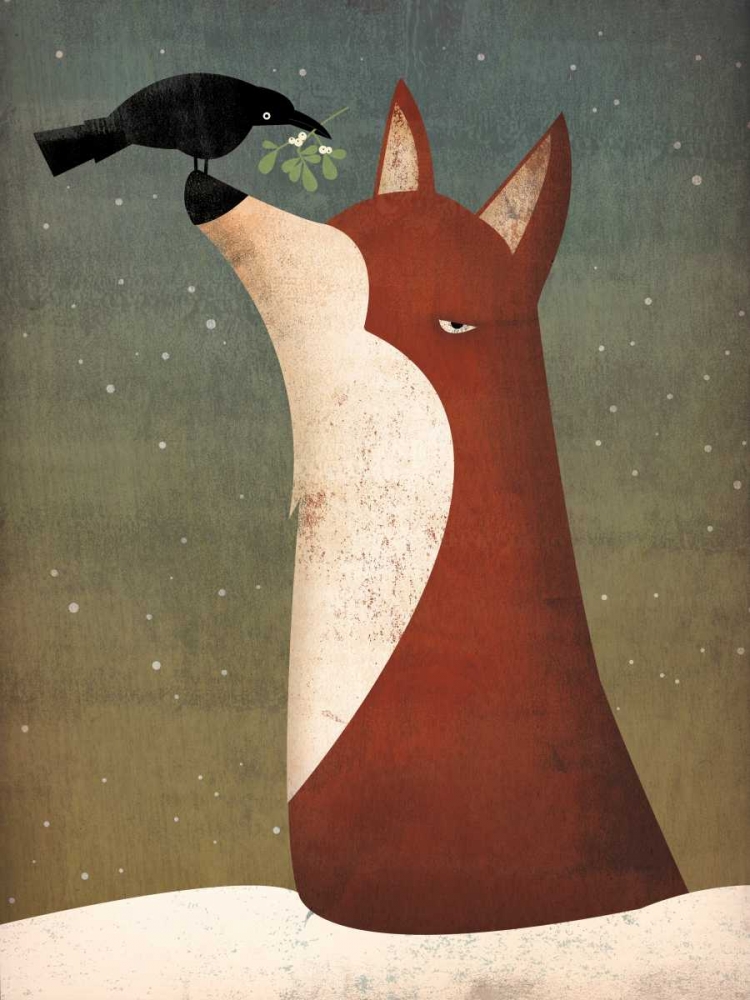 Wall Art Painting id:73507, Name: Fox and Mistletoe, Artist: Fowler, Ryan