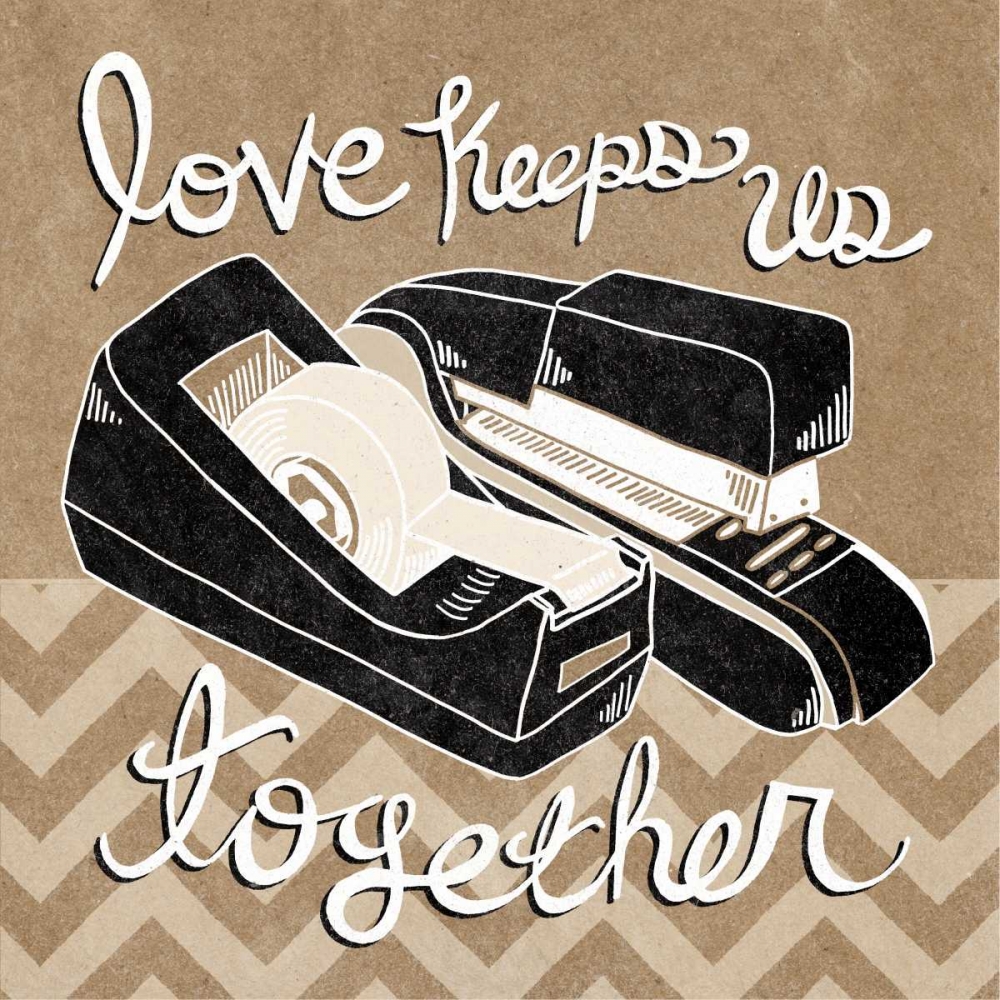 Wall Art Painting id:73785, Name: Love Keeps Us Together Taupe, Artist: Urban, Mary