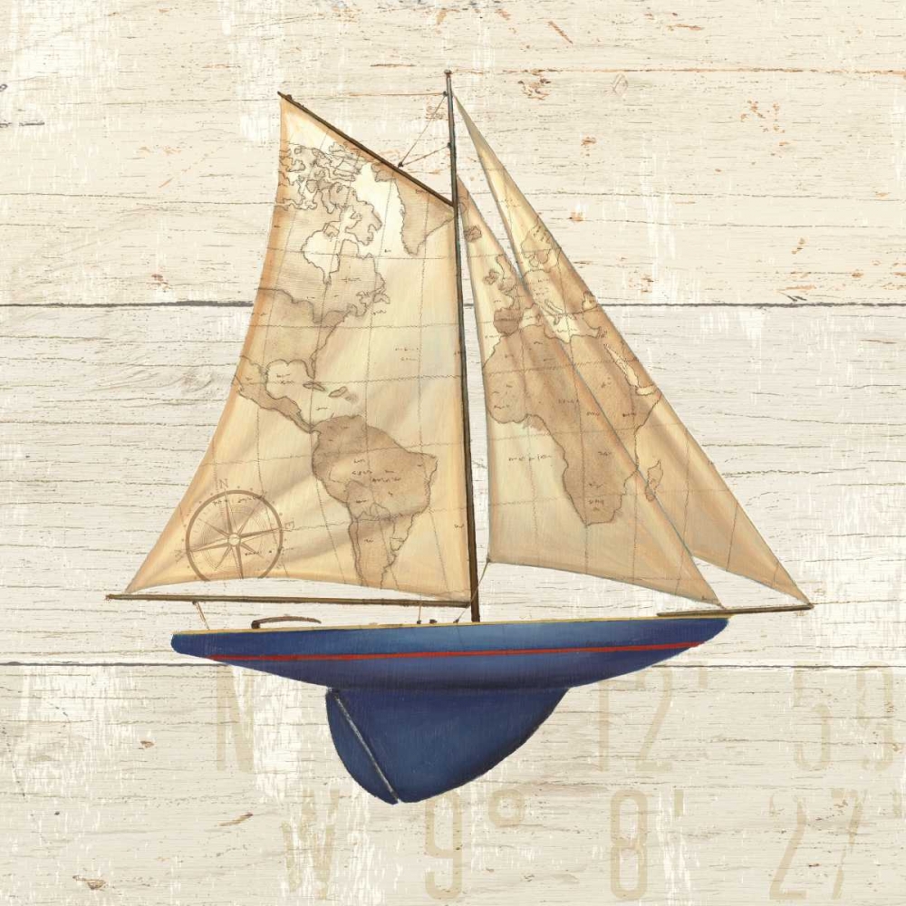 Wall Art Painting id:73406, Name: Nautique I, Artist: Wiens, James