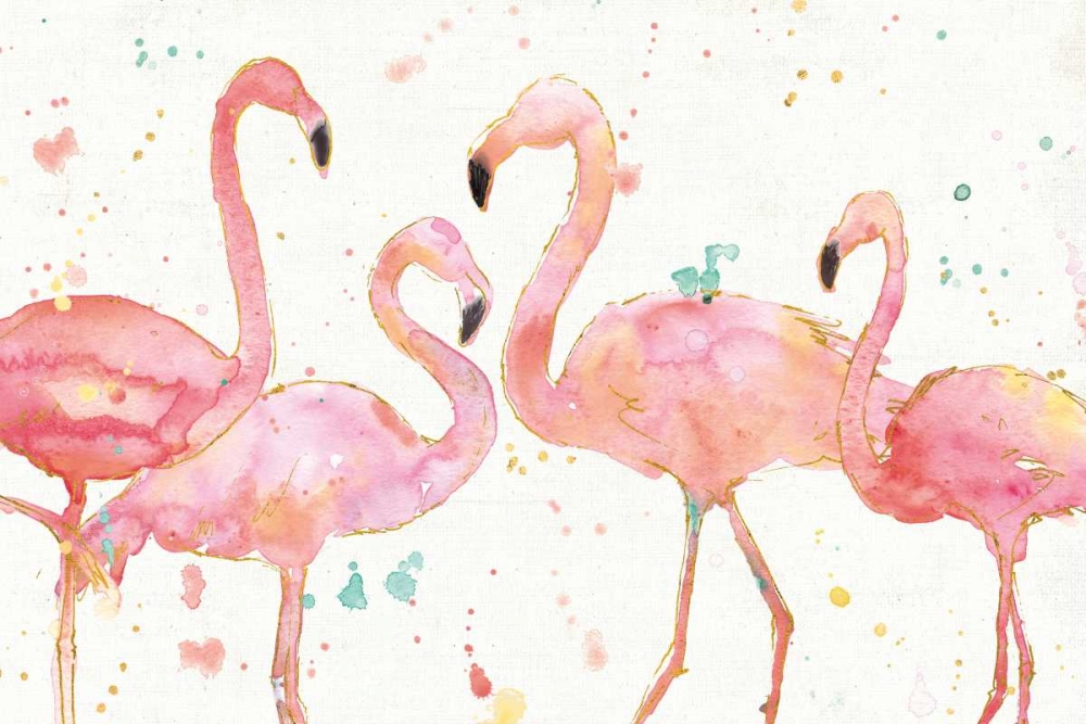Art Print: Flamingo Fever I