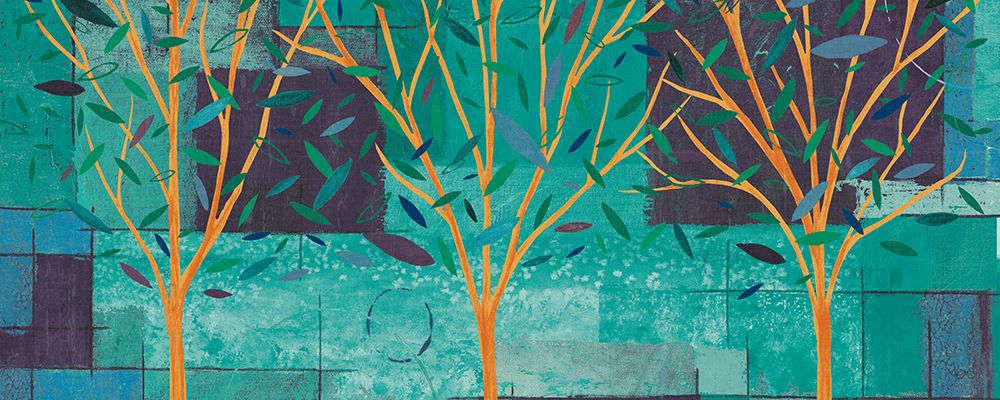 Wall Art Painting id:599230, Name: Watercolor Forest III Peacock WAL, Artist: Charron, Veronique