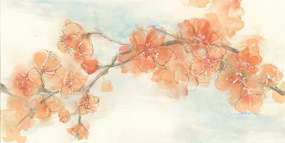Wall Art Painting id:77910, Name: Peach Blossom II, Artist: Paschke, Chris