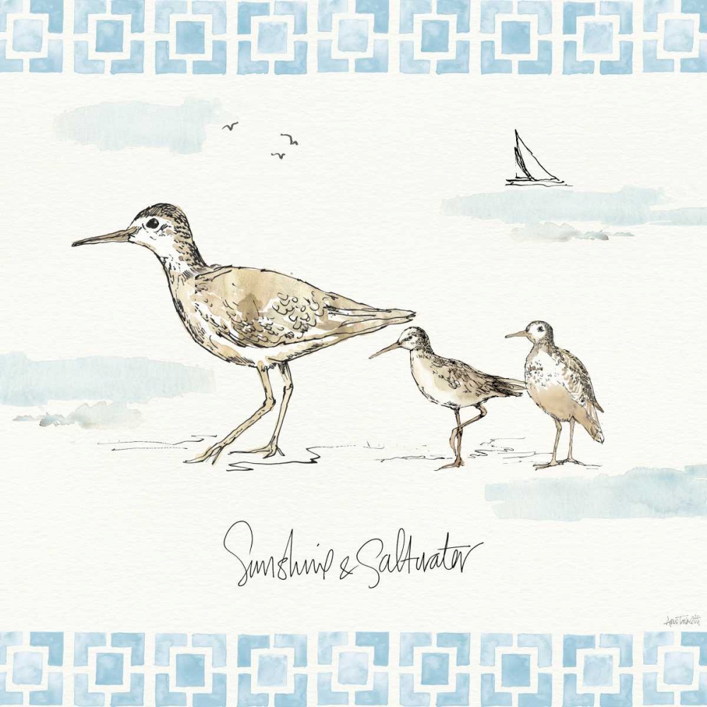 Art Print: Sandpiper Sea II