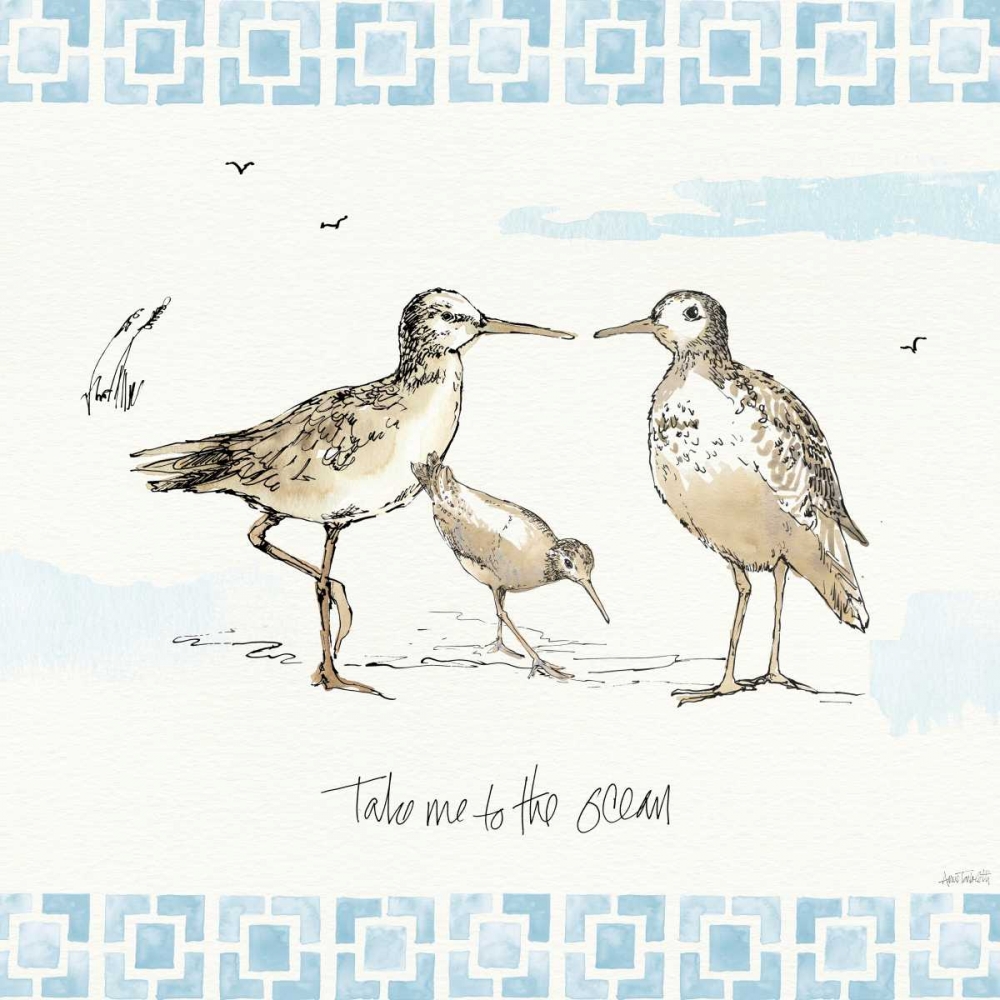 Art Print: Sandpiper Sea III