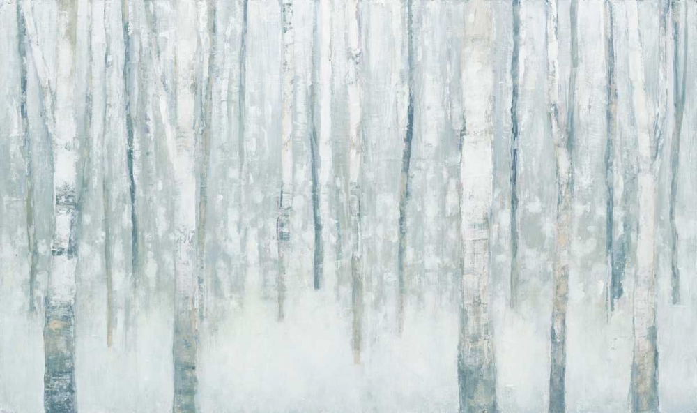 Wall Art Painting id:105552, Name: Birches in Winter Blue Gray, Artist: Purinton, Julia