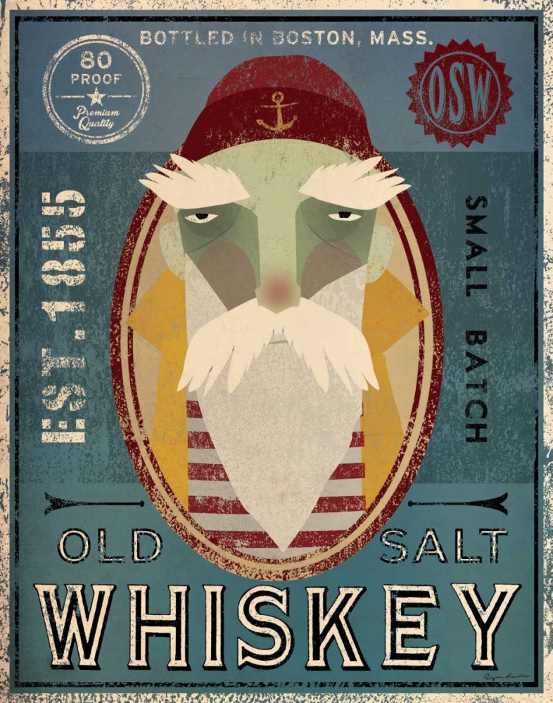 Art Print: Fisherman VIII Old Salt Whiskey