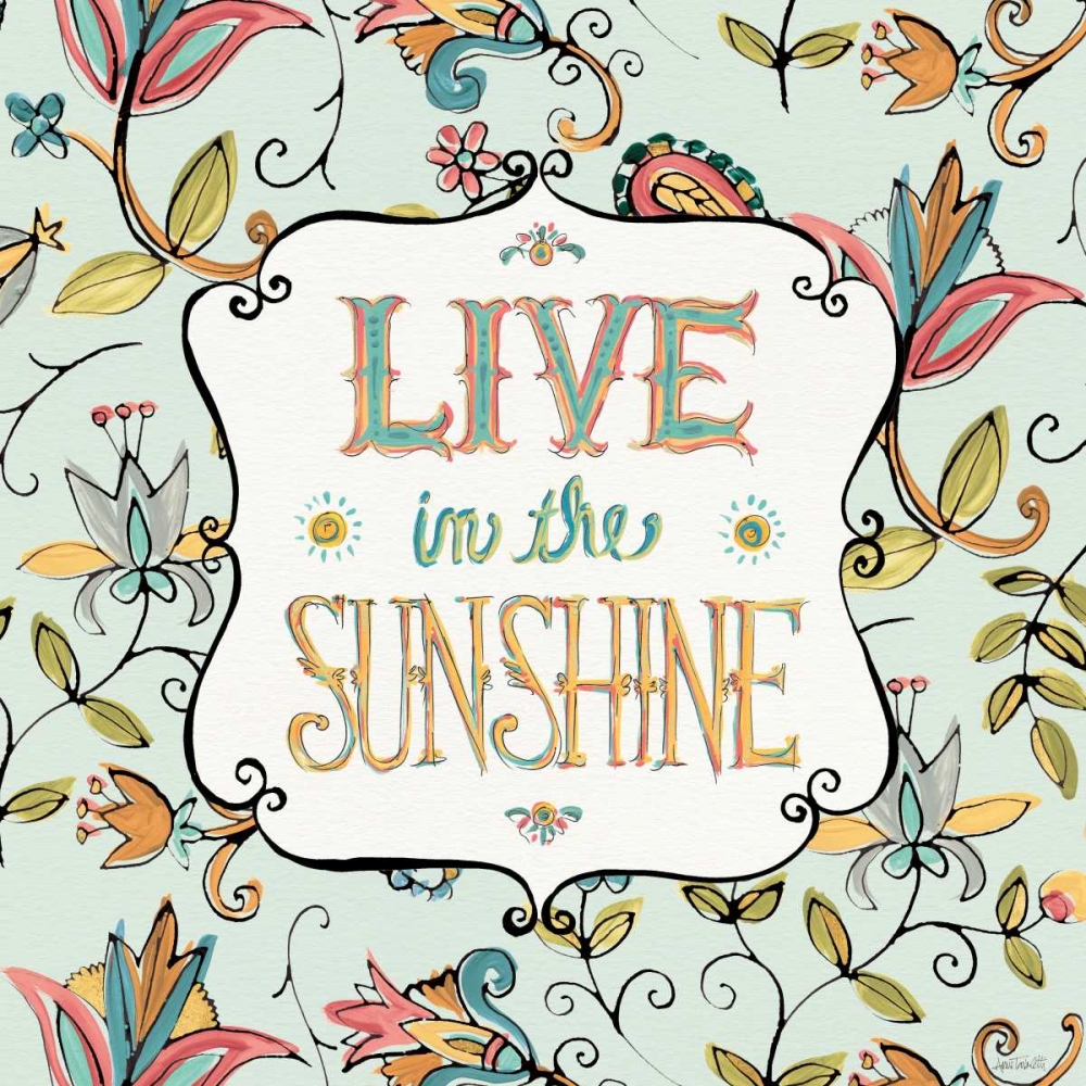 Art Print: Peace and Paisley I