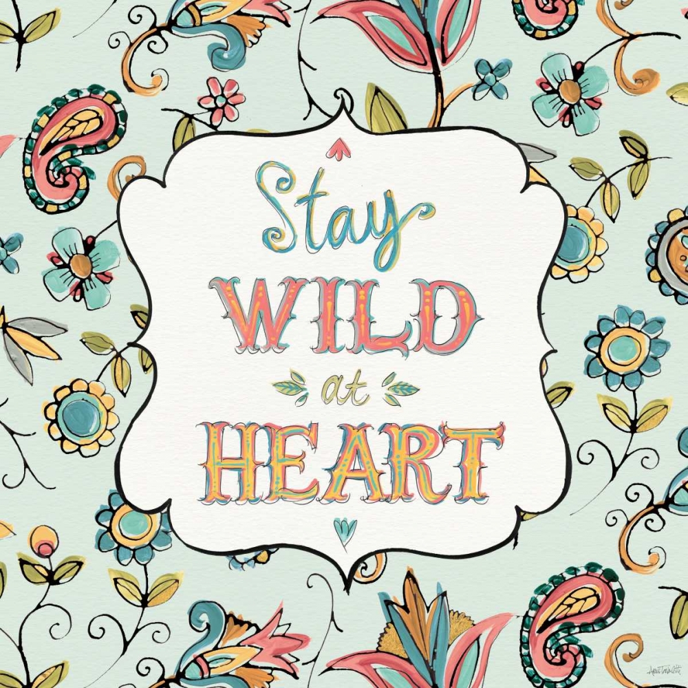 Art Print: Peace and Paisley II