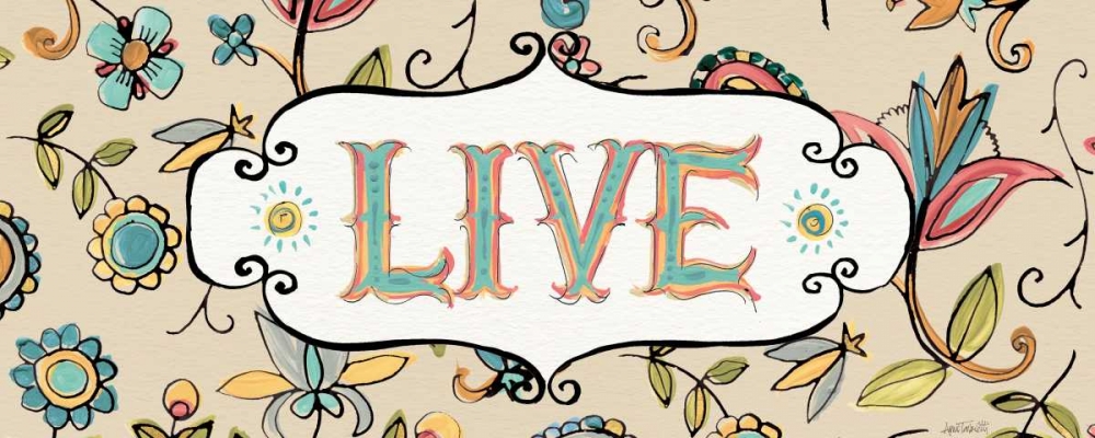 Art Print: Peace and Paisley III