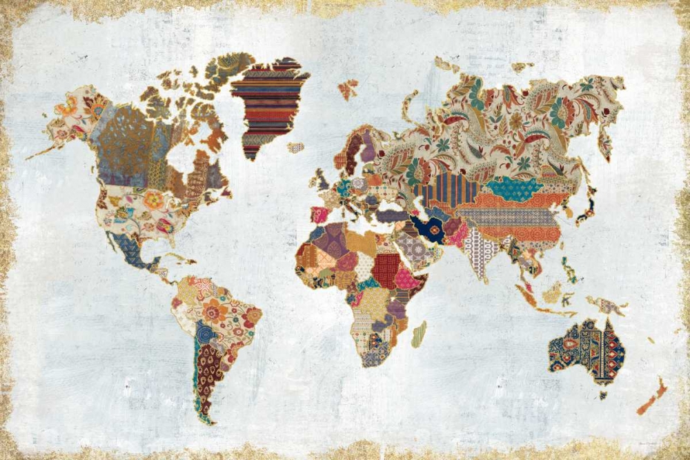 Wall art: Pattern World Map, by Marshall, Laura