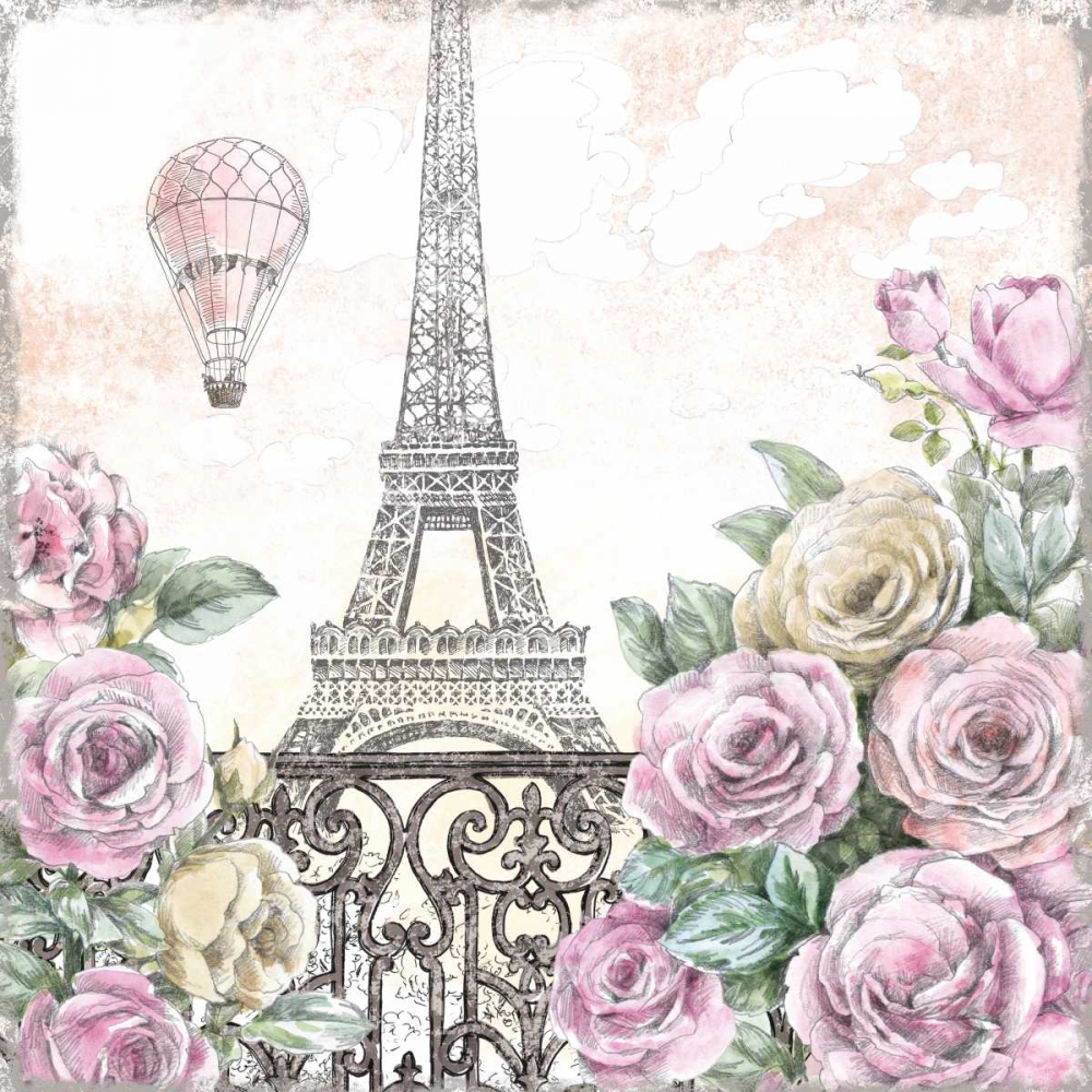 Wall art: Paris Roses VI, by Grove, Beth