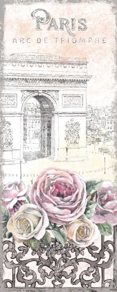 Wall art: Paris Roses Panel VII, by Grove, Beth