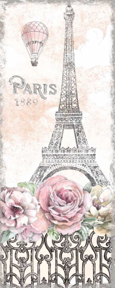 Wall art: Paris Roses Panel VIII, by Grove, Beth