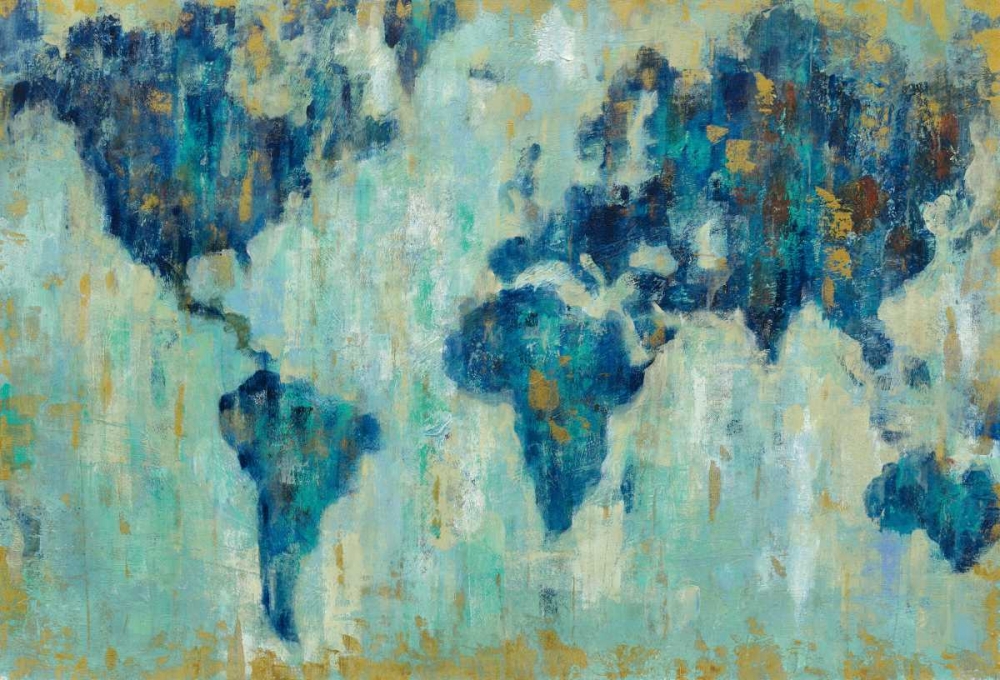 Wall art: Map of the World, by Vassileva, Silvia