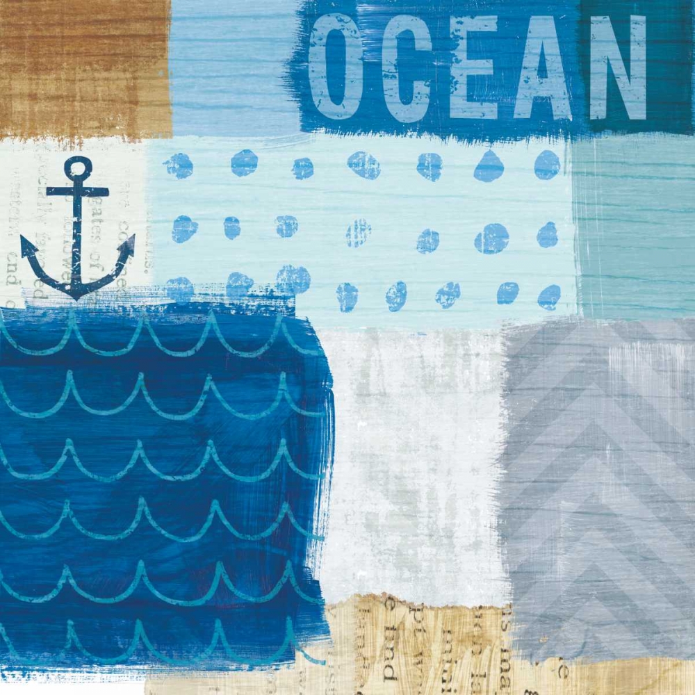 Wall Art Painting id:151382, Name: Beachscape Collage II, Artist: Mullan, Michael