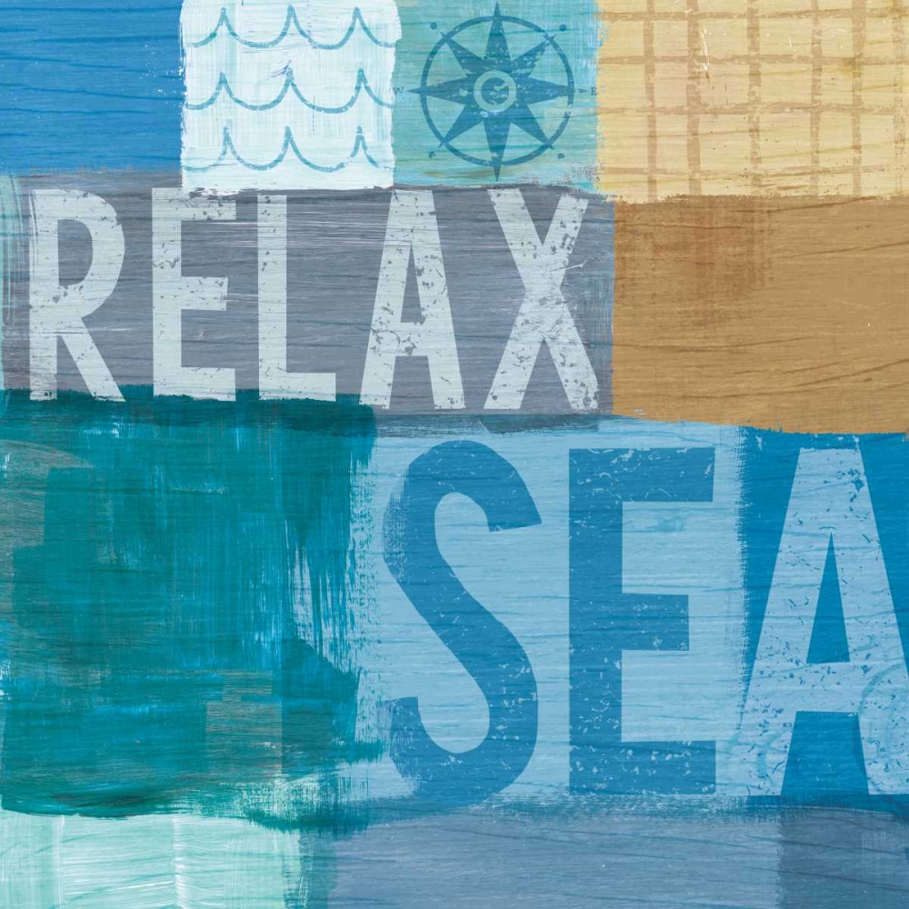 Wall Art Painting id:151383, Name: Beachscape Collage III, Artist: Mullan, Michael