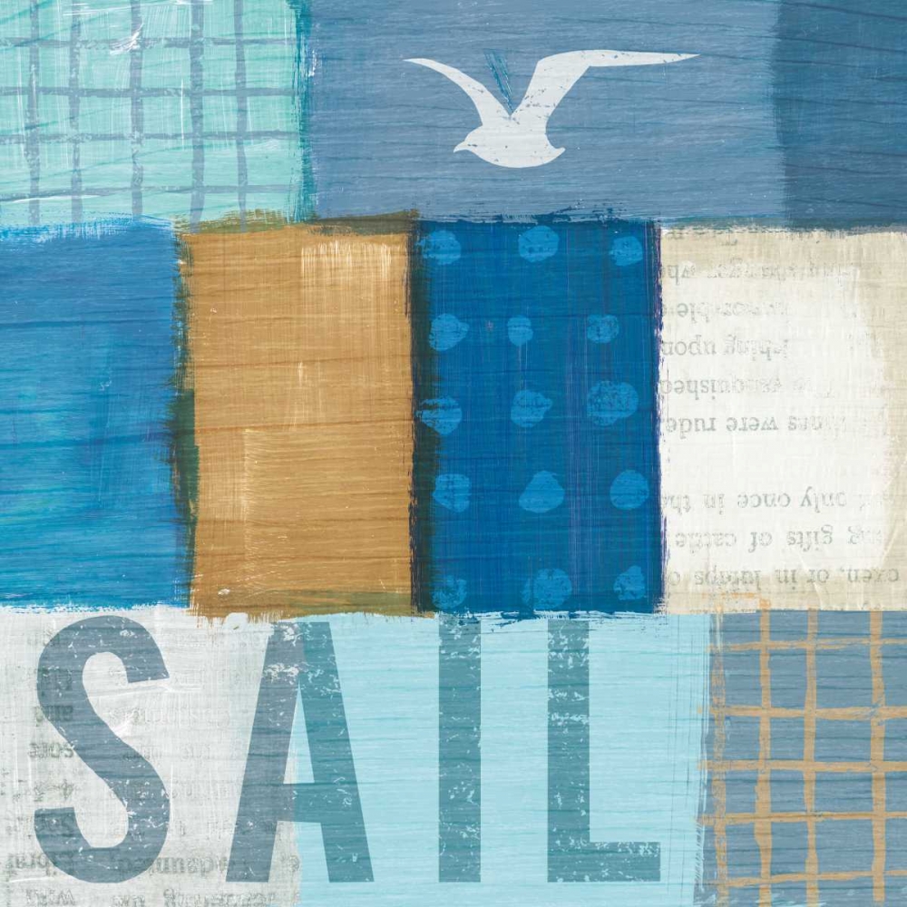 Wall Art Painting id:151385, Name: Beachscape Collage V, Artist: Mullan, Michael