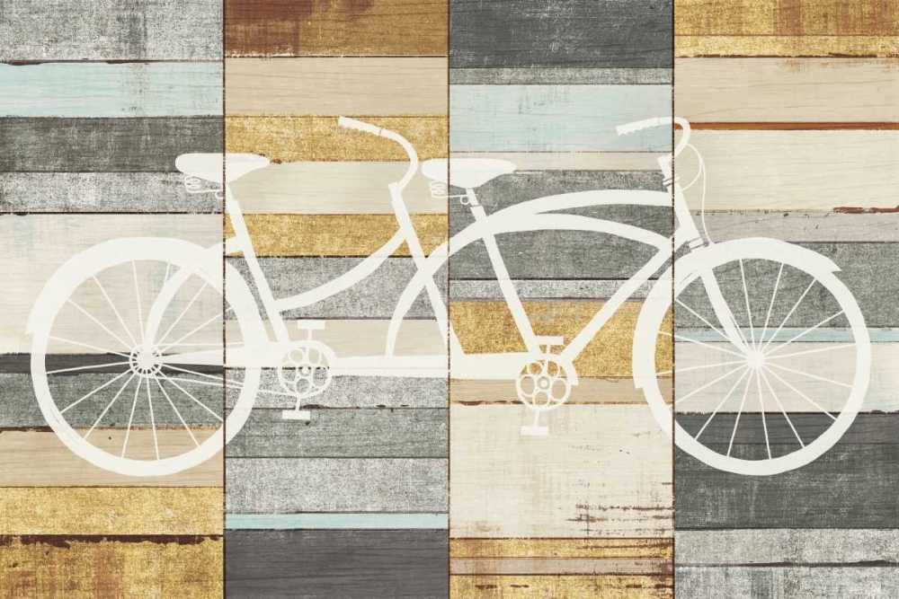 Wall Art Painting id:151389, Name: Beachscape Tandem Cruiser Gold Neutral, Artist: Mullan, Michael