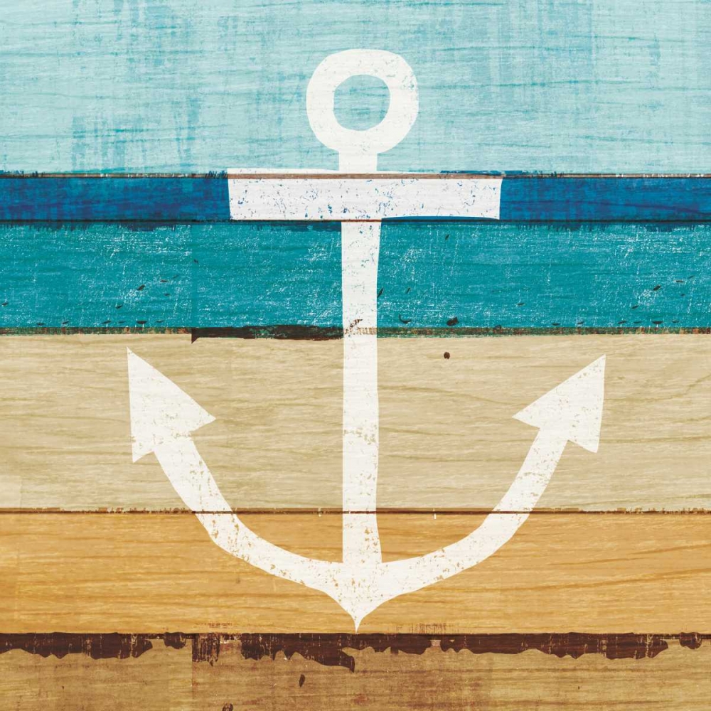 Wall Art Painting id:151402, Name: Beachscape III Anchor, Artist: Mullan, Michael