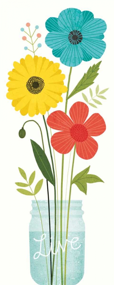 Wall art: Seaside Bouquet V Mason Jar, by Mullan, Michael