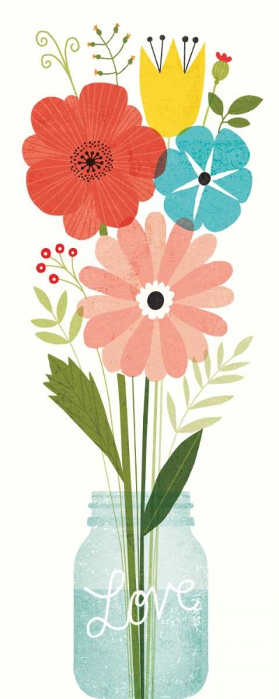 Wall art: Seaside Bouquet VI Mason Jar, by Mullan, Michael