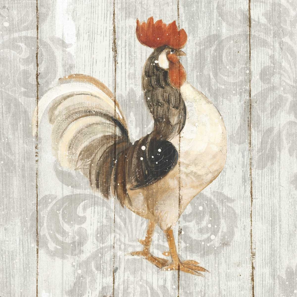 Wall Art Painting id:87192, Name: Farm Friend I on Barn Board, Artist: Hristova, Albena