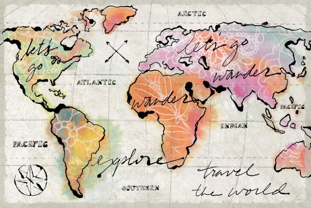 Wall Art Painting id:105522, Name: Mapped Shorelines I Neutral Crop, Artist: Schlabach, Sue