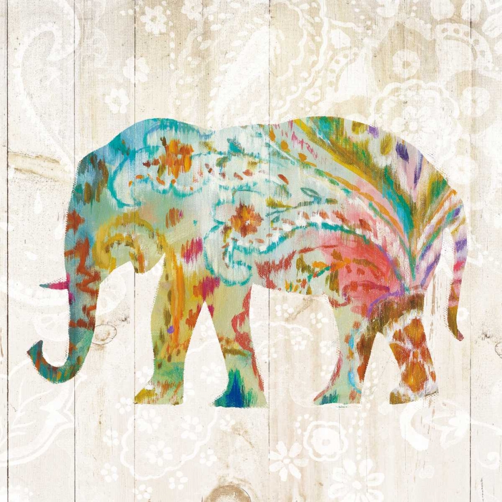 Wall Art Painting id:99479, Name: Boho Paisley Elephant II, Artist: Nai, Danhui