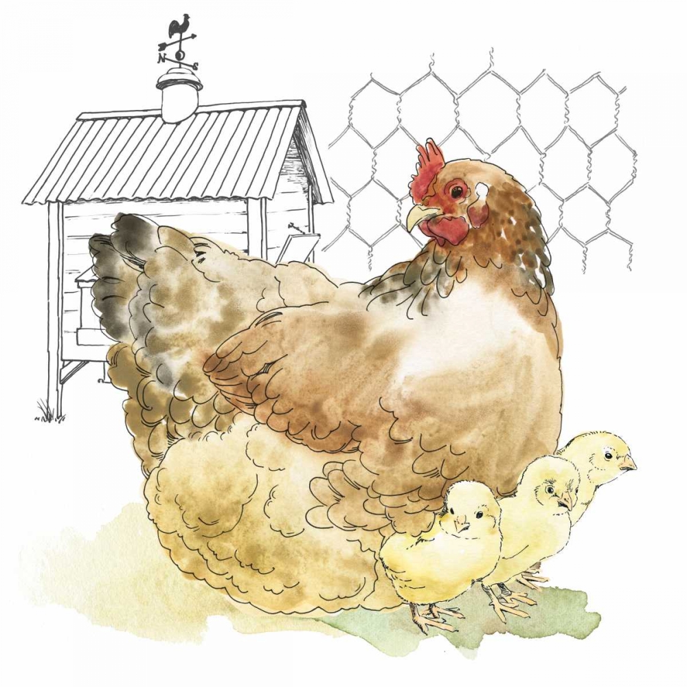 Wall Art Painting id:99512, Name: Fun at the Coop I, Artist: Grove, Beth