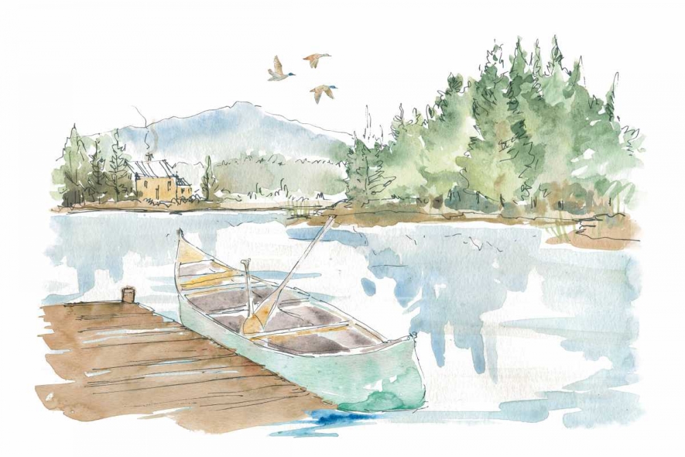 Wall art: Lakehouse I on White, by Tavoletti, Anne