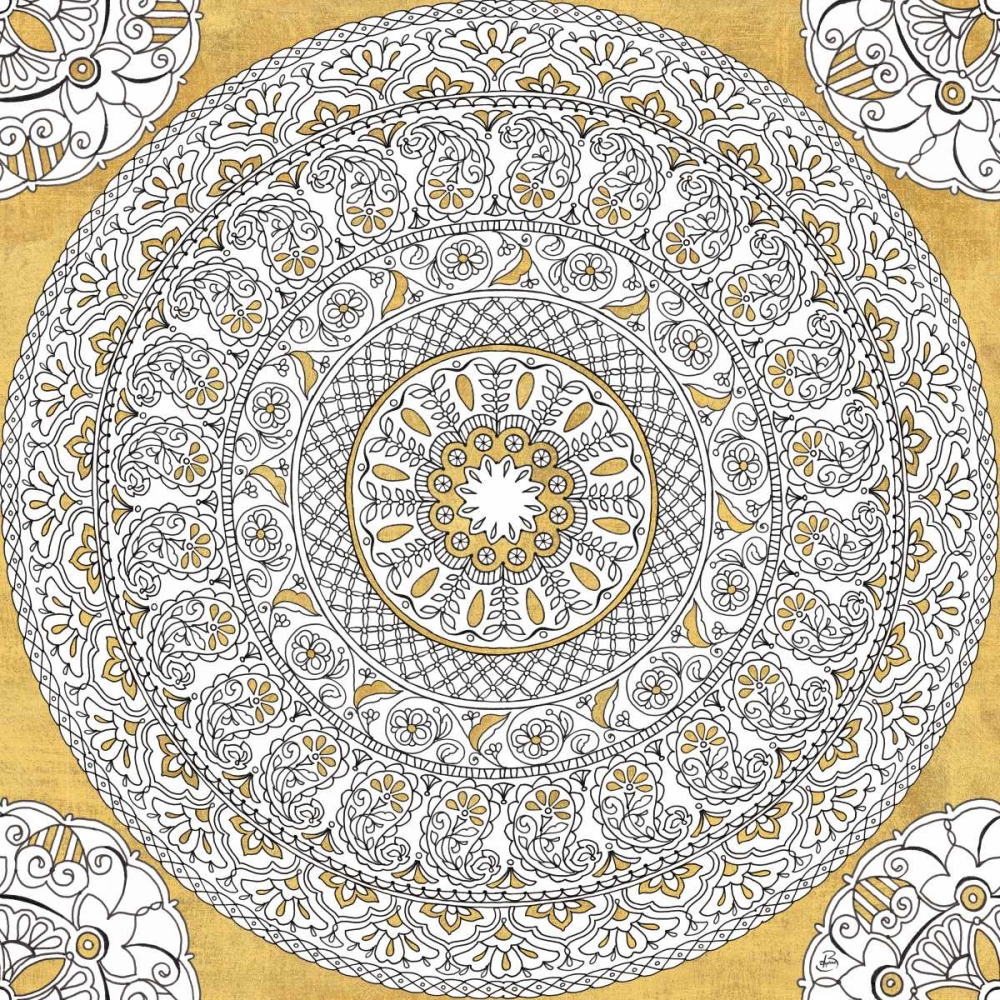 Wall Art Painting id:153082, Name: Color My World Mandala I Gold, Artist: Brissonnet, Daphne