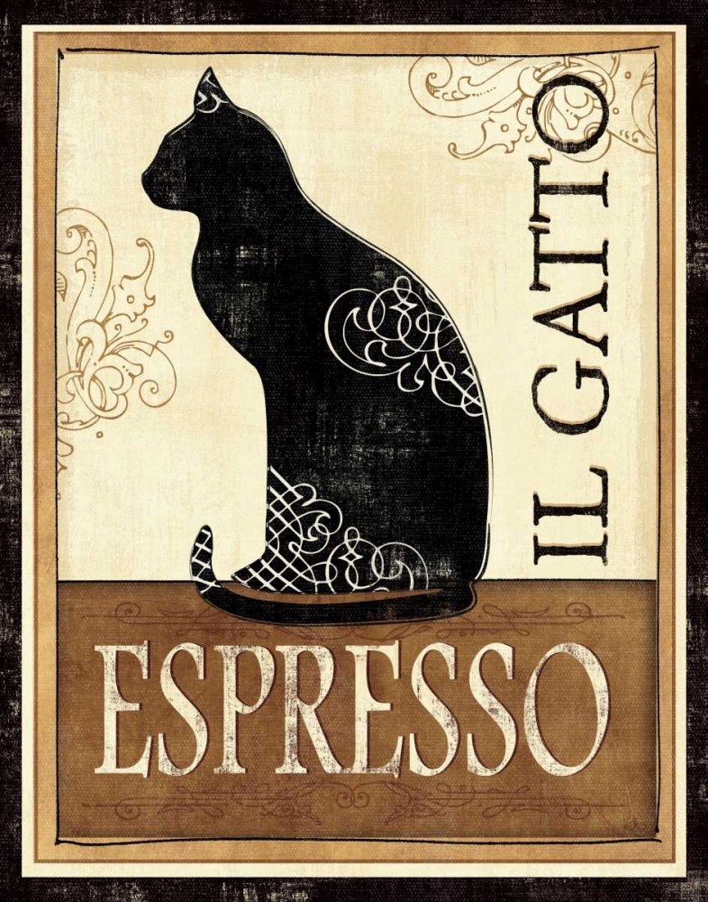 Wall Art Painting id:18545, Name: Il Gatto, Artist: Charron, Veronique