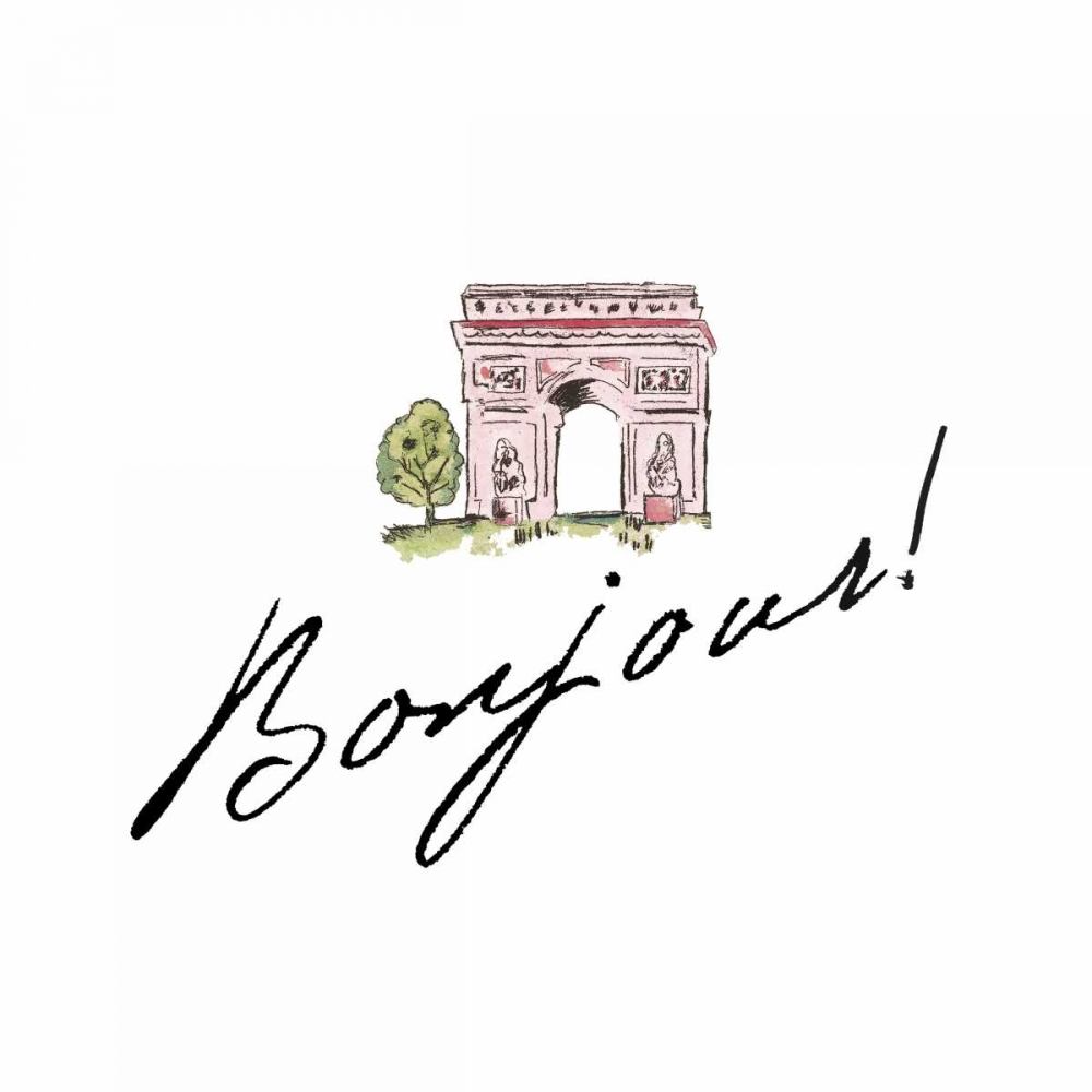 Wall Art Painting id:137717, Name: Ah Paris II on White, Artist: Pela Studio