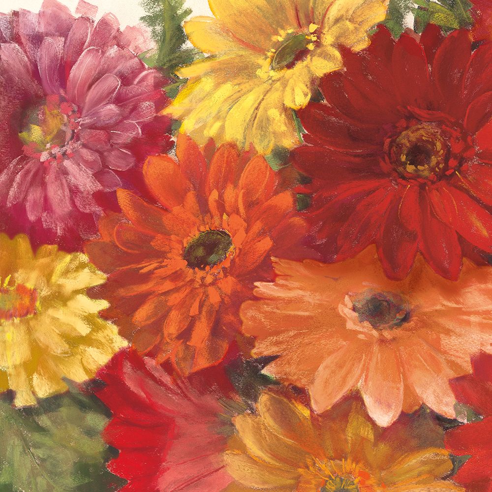 Wall Art Painting id:762698, Name: Bountiful Gerberas Square I, Artist: Rowan, Carol